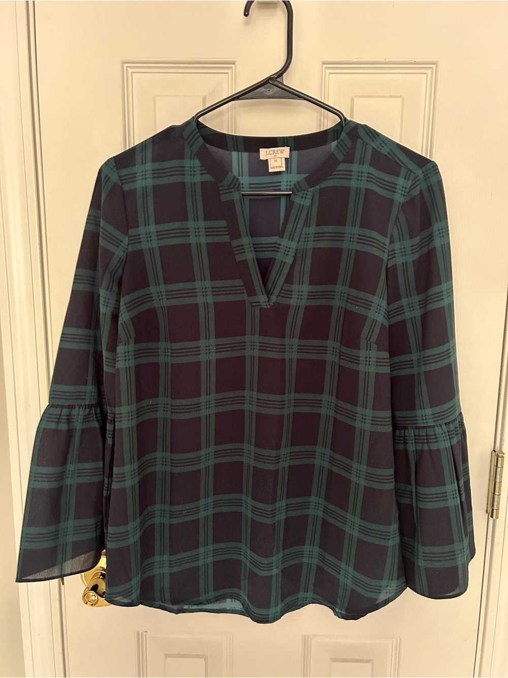 JCrew Top- navy & green